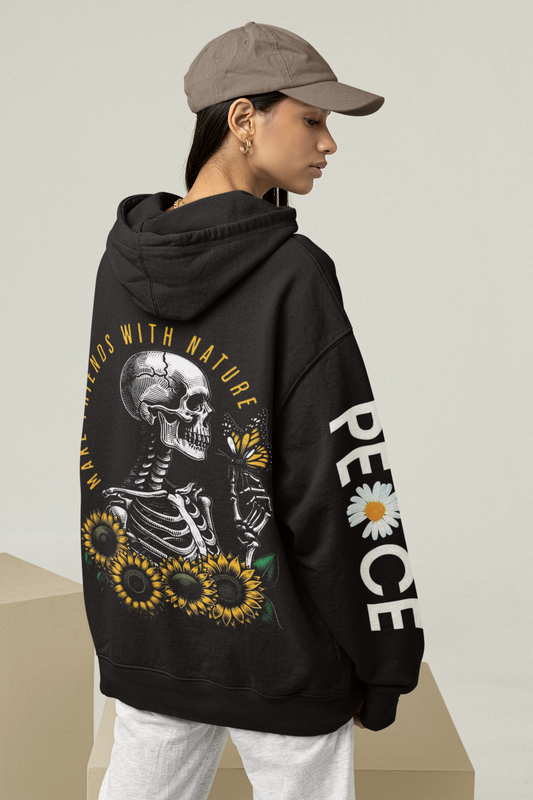 Peace Drop-Shoulder Hoodie